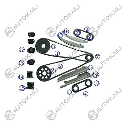 プラスチック製 PA66 / PA46 タイムチェーンのキット FORD Mustang 281Cu. V8 GAS DOHC ガソリン 4.6L 01-02