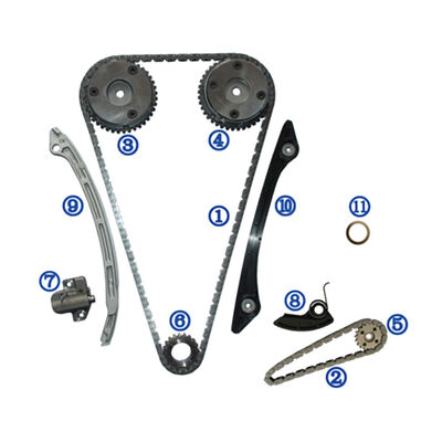 MAZDA 2.0L IVCT TURBO 2012-2015用のプラスチック製 PA66 / PA46 タイムリングチェーンキット
