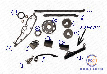 日産の広告リゾートALMERA 13028-53Y00 80L 13070-53Y10のためのGA14DE GA16DEのタイミングのチェーン キット