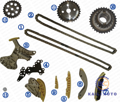 VWのカブトムシのJettaのウサギ2.5L S L5のガス06-08 07K109120A 94L 07K109231A 84Lのためのタイミングのチェーン キット